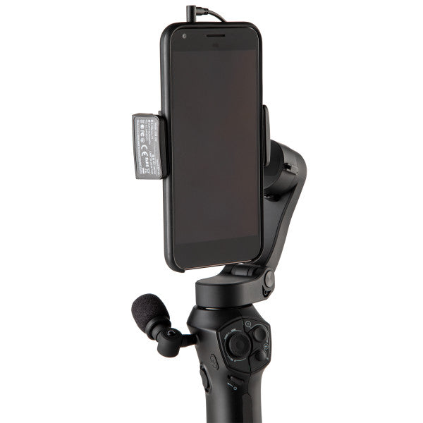 Benro 3 Axis Handheld Gimbal for Smartphone (simplified) with Saramonic SmartMic from www.thelafirm.com