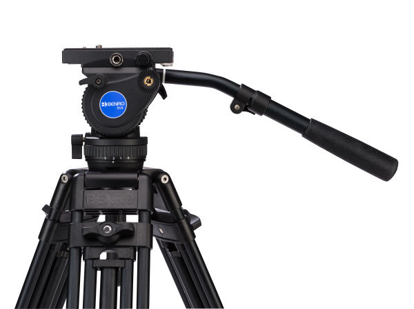 Benro A673TMM Dual Stage AL Video Tripod & BV8 Head - 75mm Bowl, 3 Leg Sections, Twist Lever-Lock Leg Release from www.thelafirm.com