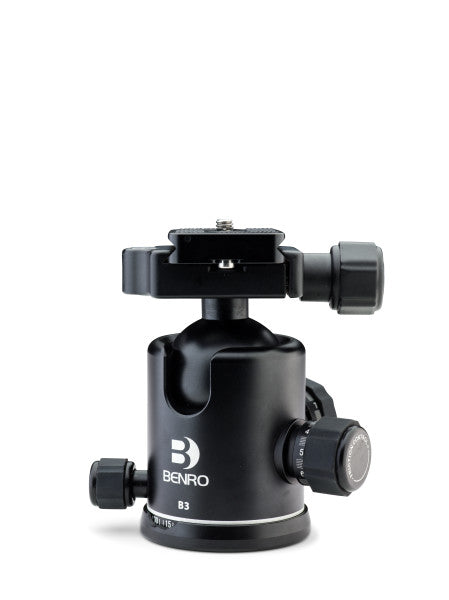 Benro B3 Triple Action Ballhead with PU70 Plate. from www.thelafirm.com