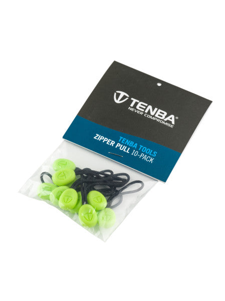 Tenba Tools Zipper Pulls - Pack of 10 - Lime from www.thelafirm.com