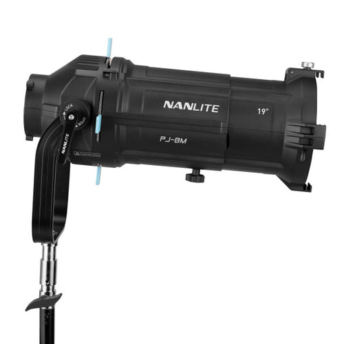 Nanlite Projection Attachemnt for Bowens Mount with 19 Degree Lens from www.thelafirm.com