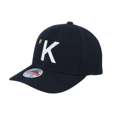 Kelvin Mitchell & Ness 110 Flexfit Adjustable Hat (Black with Embroidered K) from www.thelafirm.com