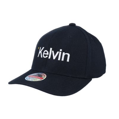 Kelvin Mitchell & Ness 110 Flexfit Adjustable Hat (Black with Kelvin Logo) from www.thelafirm.com