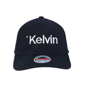 Kelvin Mitchell & Ness 110 Flexfit Adjustable Hat (Black with Kelvin Logo) from www.thelafirm.com