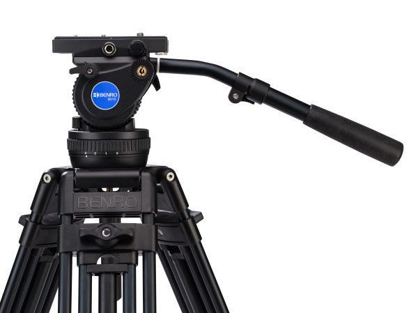 Benro A674TMM Dual Stage AL Video Tripod & BV10 Head - 100mm Bowl, 3 Leg Sections, Twist Lever-Lock Leg Release from www.thelafirm.com