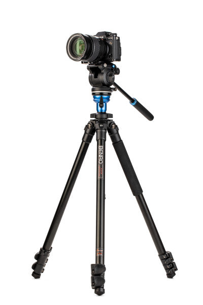 Benro A1573F Series 1 AL Video Tripod & S2PRO Head - Leveling Column, 3 Leg Sections, Flip Lock Leg Release from www.thelafirm.com