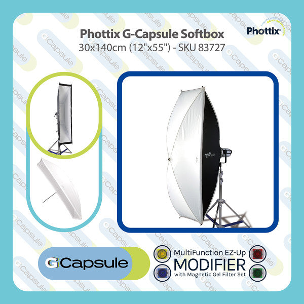 Phottix G-Capsule Softbox 30x140cm (12"x55") from www.thelafirm.com