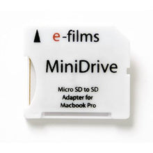 Load image into Gallery viewer, E-FILMS Minidrive Micro SD Memory Card to SD Adapter from www.thelafirm.com
