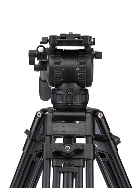 Benro A673TMM Dual Stage AL Video Tripod & BV8 Head - 75mm Bowl, 3 Leg Sections, Twist Lever-Lock Leg Release from www.thelafirm.com