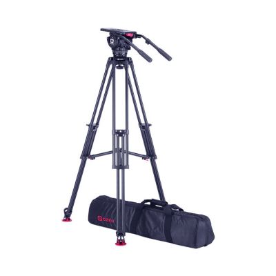 AGILE 18M (E-Z LOAD MAX) w/2 extending pan bars + TR-100AL1HD heavy-duty tripod w/CONTENDER heavy duty mid-level spreader & deep-tread rubber feet + softcase from www.thelafirm.com