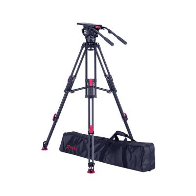 AGILE 18M (E-Z LOAD MAX) w/2 extending pan bars + TR-100AL2HD heavy-duty tripod w/CONTENDER heavy duty mid-level spreader & deep-tread rubber feet + softcase from www.thelafirm.com