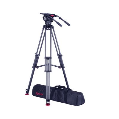 AGILE 18M (E-Z LOAD MAX) w/2 extending pan bars + TR-100CF1HD heavy-duty tripod w/CONTENDER heavy duty mid-level spreader & deep-tread rubber feet + softcase from www.thelafirm.com