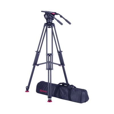 AGILE 20M (E-Z LOAD MAX) w/2 extending pan bars + TR-100AL1HD heavy-duty tripod w/CONTENDER heavy duty mid-level spreader & deep-tread rubber feet + softcase from www.thelafirm.com