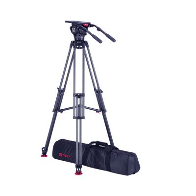 AGILE 20M (E-Z LOAD MAX) w/2 extending pan bars + TR-100CF1HD heavy-duty tripod w/CONTENDER heavy duty mid-level spreader & deep-tread rubber feet + softcase from www.thelafirm.com