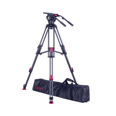 AGILE 20M (E-Z LOAD MAX) w/2 extending pan bars + TR-100CF2HD heavy-duty tripod w/CONTENDER heavy duty mid-level spreader & deep-tread rubber feet + softcase from www.thelafirm.com