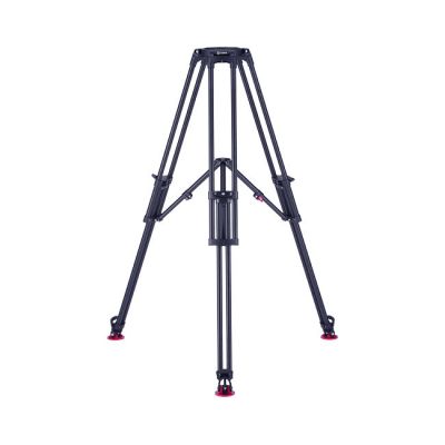 100mm single-stage aluminum tripod with twist lever-type brakes, CONTENDER heavy-duty mid-level spreader & deep-tread rubber feet from www.thelafirm.com