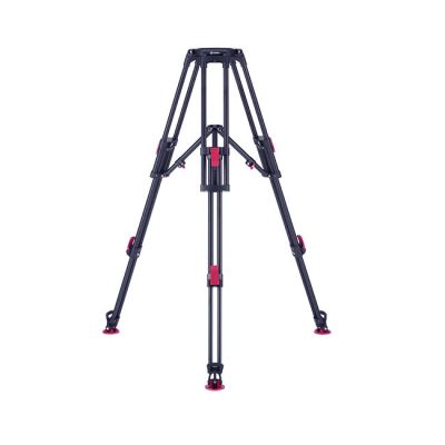 100mm 2-stage aluminum tripod with flip lever-type brakes, CONTENDER heavy-duty mid-level spreader & deep-tread rubber feet from www.thelafirm.com