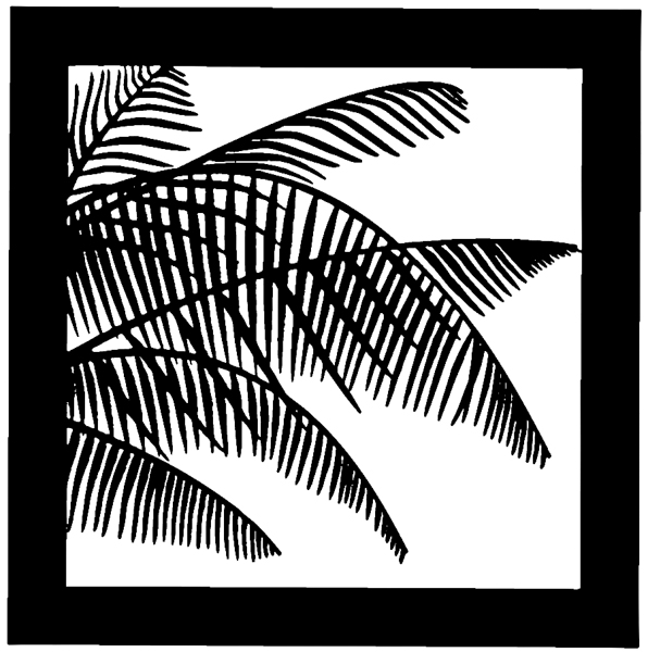 window - series i - palm leaves - 22 x 22" (55.9 x 55.9 cm) from www.thelafirm.com