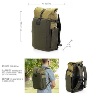 Tenba Fulton v2 14L Backpack - Tan/Olive from www.thelafirm.com
