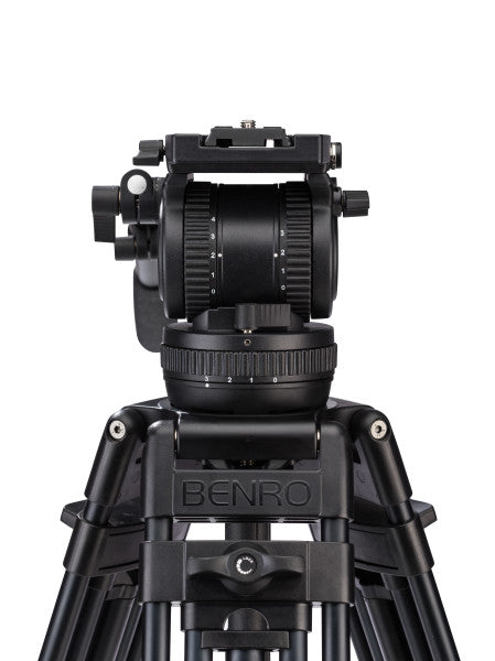 Benro A674TMM Dual Stage AL Video Tripod & BV10 Head - 100mm Bowl, 3 Leg Sections, Twist Lever-Lock Leg Release from www.thelafirm.com