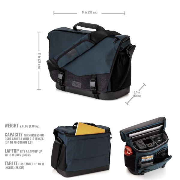 Tenba DNA 13 DSLR Messenger Bag - Blue from www.thelafirm.com