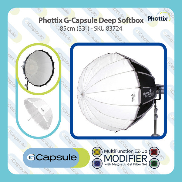 Phottix G-Capsule Deep Softbox 85cm (33") from www.thelafirm.com