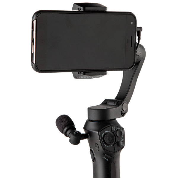 Benro 3 Axis Handheld Gimbal for Smartphone (simplified) with Saramonic SmartMic from www.thelafirm.com