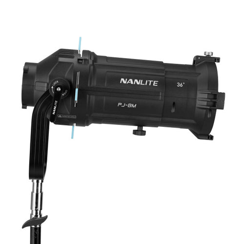 Nanlite Projection Attachment for Bowens Mount with 36 Degree Lens from www.thelafirm.com
