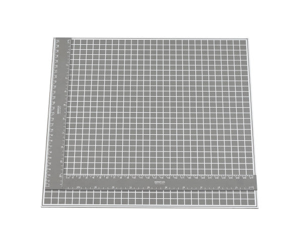 NOVOFLEX Metal base plate (magnetic) for MS-MACRO-REPRO 12x12" Line grid, 18% gray, incl. 2 scaled magnetic strips from www.thelafirm.com