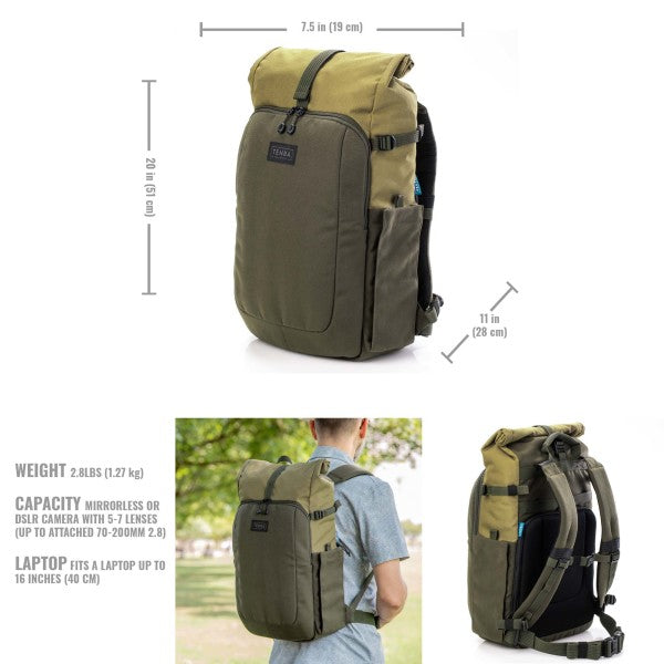 Tenba Fulton v2 16L Backpack - Tan/Olive from www.thelafirm.com